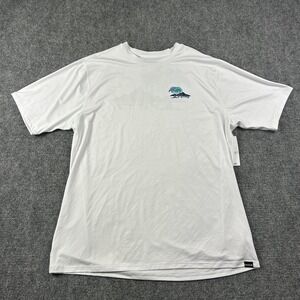 Hurley Island Time Shirt Mens XL White Hybrid UPF 50+ Surf Beach Graphic Tee